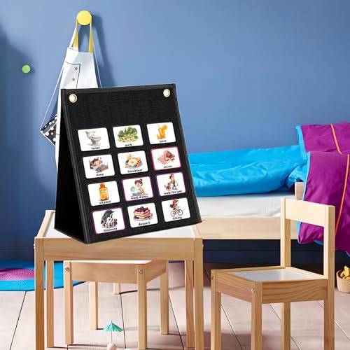 Behavior Chart with 70 Picture Cards for Autism Kids | Hook & Loop Visual Schedule Board, Wall & Desktop Daily Routine Planner (No Magnets) - Image 3
