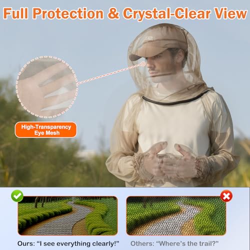 Chaqueta para mosquitos RoamRider, chaqueta con capucha para hombres y mujeres, malla ultra fina miniatura 2