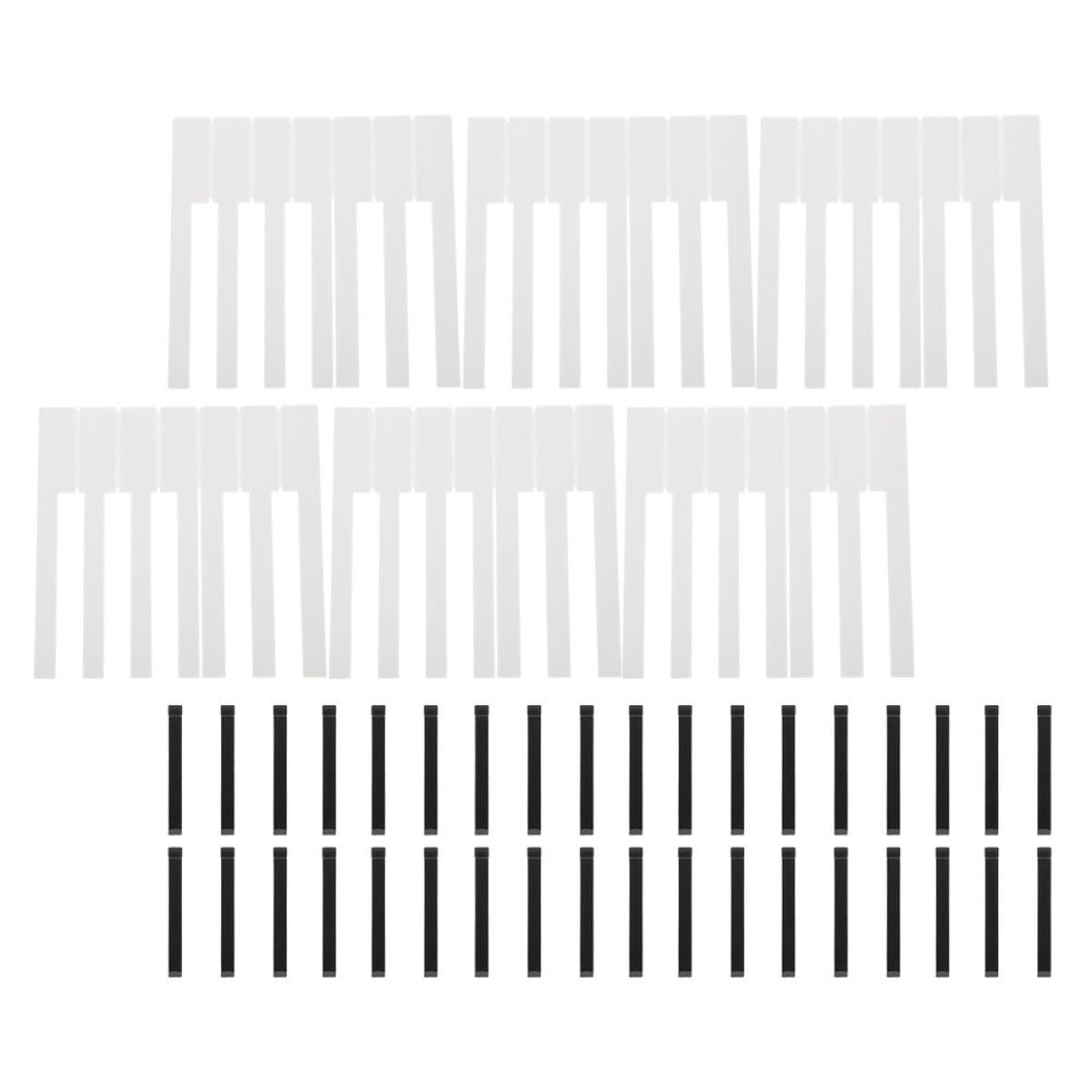 PRETYZOOM Herramientas Profesionales de Teclado Musical para Reparación y Mantenimiento de Tapas de Teclas de Piano 88 Piezas de Reemplazo de Acrílico Blanco
