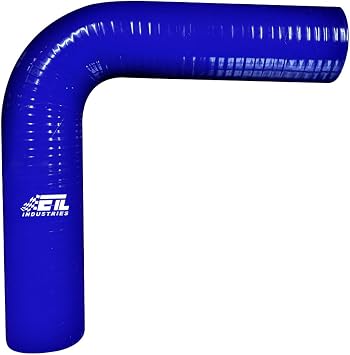 1.5" ID, 7" Leg Length 90 Degree Elbow Silicone Coupler Hose, 4-Ply Reinforced Universal Silicone Pipe Hose Turbo Intake Tube Intercooler Piping Blue