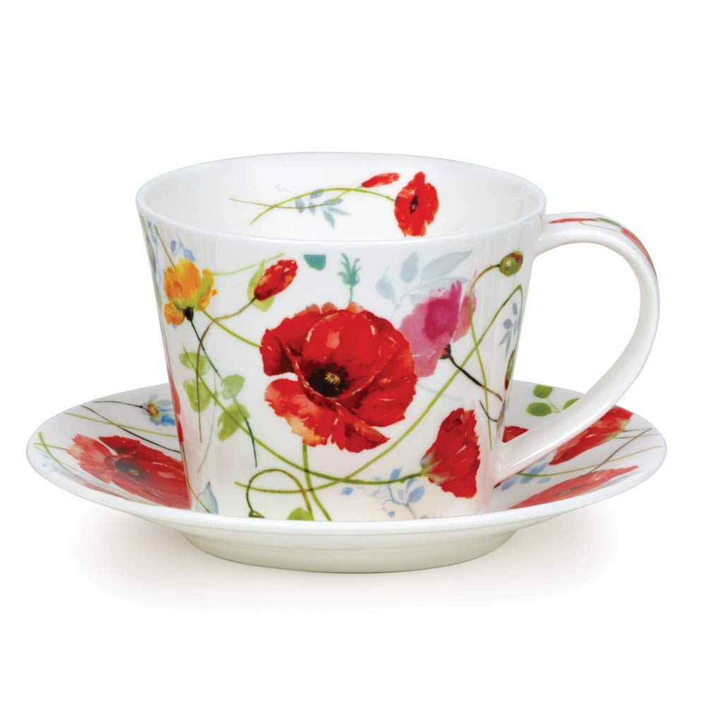 DunoonISLAY WILD GARDEN POPPY CUP & SAUCER