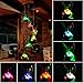 Solar Hummingbird Wind Chimes Outdoor - Hottly LED Changing Light Color Mobile Wind Chime, Waterproof Six Hummingbird Wind Chimes For Home,Party,Night Garden Decoration