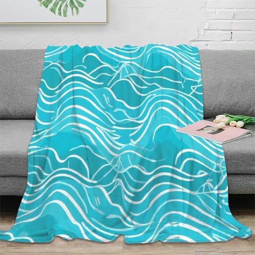 Couverture moelleuse lavable grand format au design abstrait fluid - 2