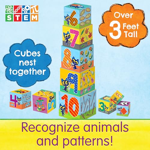 The Learning Journey Pete the Cat Stacking Blocks – 10 Colorful Nesting Cubes – Educational Toddler Toy for Ages 12 Months+ – STEM Learning & Developmental Play - Image 4