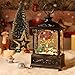 Christmas Decorations Christmas Snow Globe Glittering Lantern with Music & Timer, Christmas Lanterns USB Lined/Battery Operated Lighted Lantern for Decoration Gifts