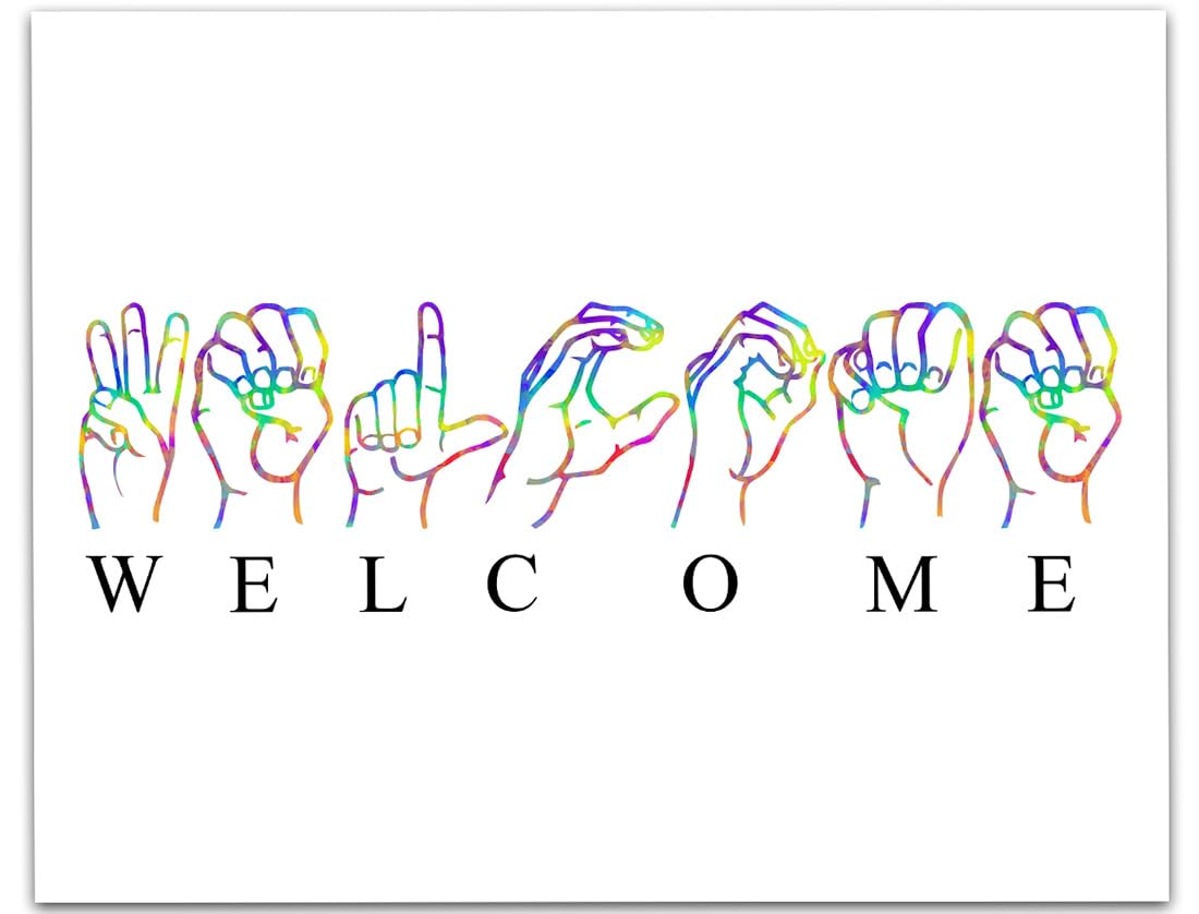 Sign Language Welcome Signs Sign Language Hands Welcome Royalty Free