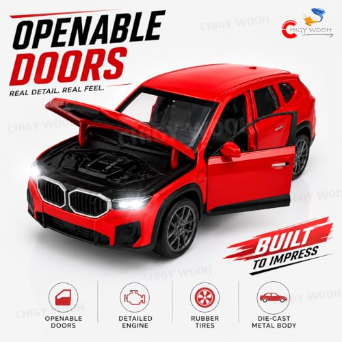 Image of B.M.W XM 1:36 Scale Die-Cast SUV Toy Car for Kids | Light & Sound Effects, Pull-Back Action, Openable Doors & Hood | Metal Body Collectible Car Toy (Multi-Color)