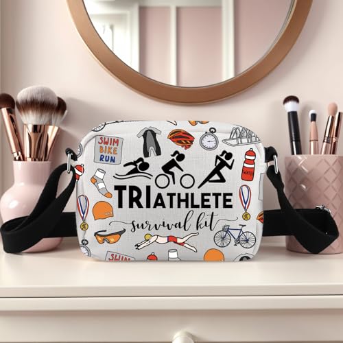TSOTMO Triathlon Gift Triathlete Survival Kit Gift For Female Male Triathlete Themed Zipper Bag Gift3