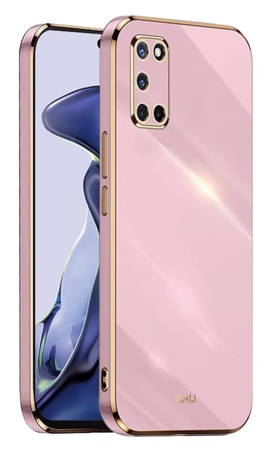 EASSGU Marco Electrochapado Funda para OPPO A52 / OPPO A72 / OPPO A92 (6.5' Inches) Carcasa Protectora de Color de Silicona TPU Suave - Morado