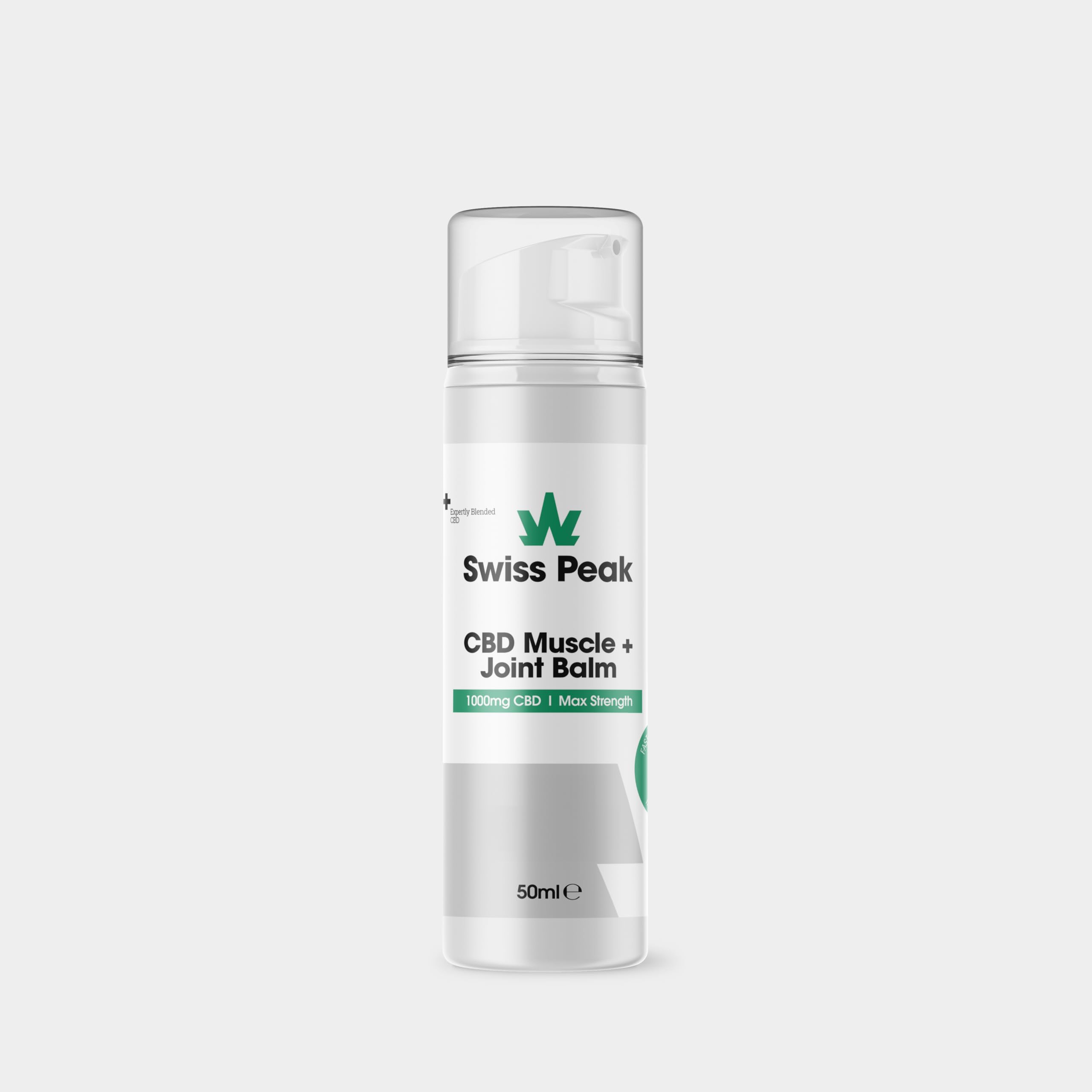 Swiss Peak 1000mg CBD Muscle and Joint Balm, Rub, Gel, Effective, High-Strength Formula, THC-Free - 50ml