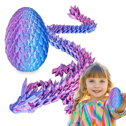 Surprise Dragon Egg with Dragon Inside, Gifts for Kids and Adults 3D Printed Fidget Toy, Ideal for Christmas Easter