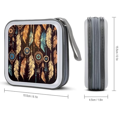 Funda para CD de 40 unidades con correa de mano maletín portátil para coche y hogar 3