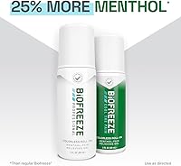 Vista 5 de Biofreeze Roll-On para aliviar el dolor, 3 onzas, roll-on incoloro, acción rápida, larga duración y potente analgésico tópico, paquete de 4