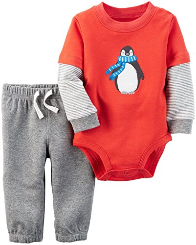 Carter's Baby Boys Bodysuit Pant Sets 121g843, Heather, 18M