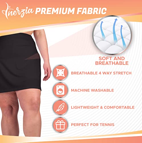 Inerzia 2 Pack Skorts Plus Size Skirts for Women High Waisted Active Skort Golf and Tennis Skirts for Women4