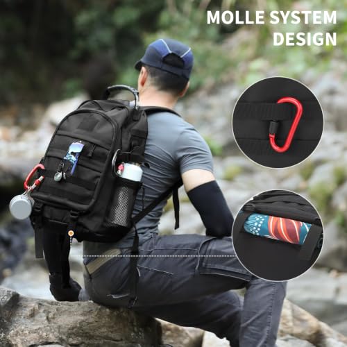 VINBAGGE Sac à Dos Randonnée Tactique Militaire 30L/35L/40L/45LSac à Dos Imperméable USB Multifonction pour Outdoor Voyage Trekking Camping Chasse – vue 7