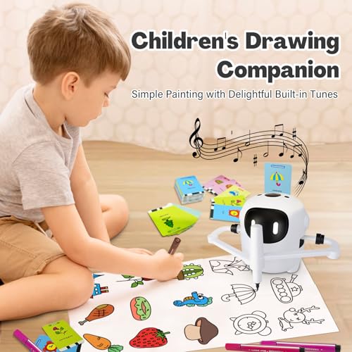 RIVGOT Drawing Robot for Kids with 150 Cards, Voice Interactive Educational Drawing Machine, Montessori Painting Learning Toys for 3 4 5 6 7 8 Year Old Boys Girls Birthday Party - Image 4