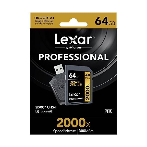 Lexar LSD64GCRBEU2000R Professional SDHC 2000x (300MB/s) UHS-II Flash-Speicherkarte, 64 GB – Bild 6