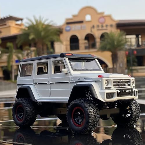 Image of DEUSON ECOM 1:24 Scale AMG G63 4X4 Toy Car for Kids Diecast Metal Cars Model Alloy Metal Car with Light Sound Pullback Openable Doors