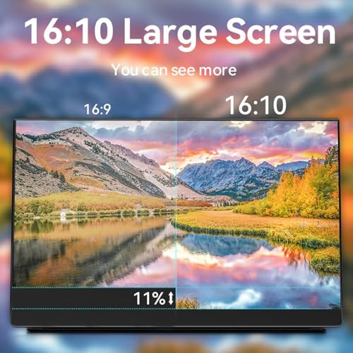 Image of EHOMEWEI Q3 Portable Touchscreen Monitor with Stylus Pen, 2.5K 60Hz 16'' 2560 * 1600, 400 Nit HDR Brightness, FreeSync, Eye Care, Laptop /PC /Phone /Game Console