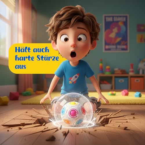CUBIDI® Original Regenbogenball – Geschicklichkeitsspiel & Fidget Toy für Kinder und Erwachsene – 3D Kugellabyrinth Brainteaser, Anti Stress Spielzeug ab 4 Jahren