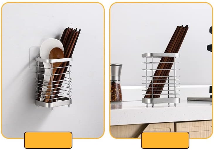 Stainless Steel Utensil Drying Rack Basket Holder No Drilling Kitchen Dish Drainer Dish Drying Rack for Dishwasher(L-Silver)