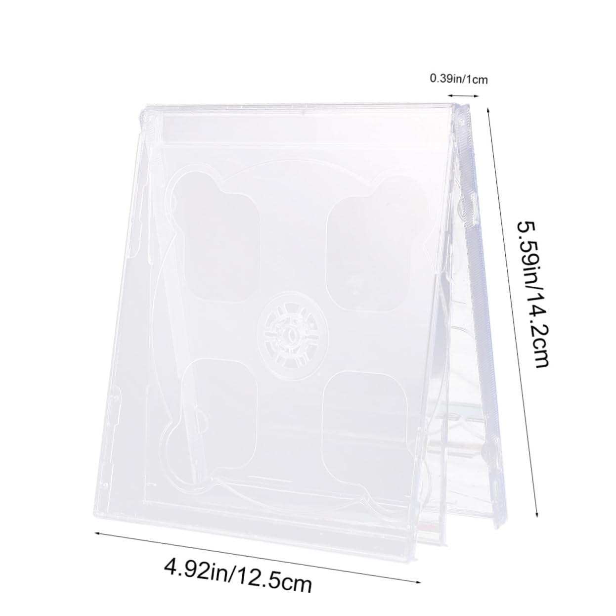 PRETYZOOM 5pcs Transparent CD Jewel Case Standard Dual CD Storage Holder DVD Package for Safe Transport and Artwork Display
