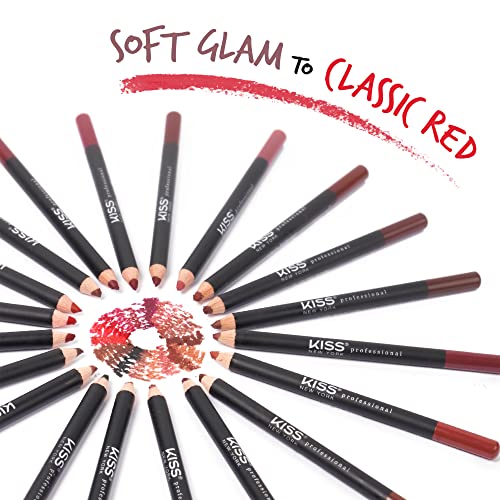 Image of Kiss New York Professional Slim Long-Wear Lip Liner Pencil, Matte Finish