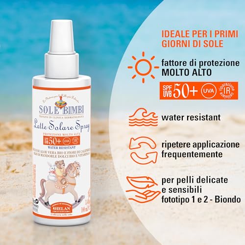 Helan Sole Bimbi - Sonnencreme SPF50+ für Kinder, 100 ml – Ansicht 2
