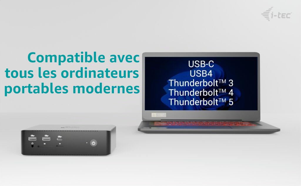 i-tec I-TEC Thunderbolt 5 Quattro Display Dock DS 2xTB5 2xHDMI 1x2.5GLAN 1xAudio/Mic 1xUSB-C Gen2 4xUSB-A Gen2 SD+TF Carte mère PD 140W KL TB5QUATTRODOCKPD