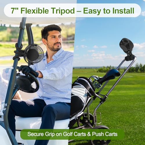 Lovegoo Rechargeable Golf Cart Fan