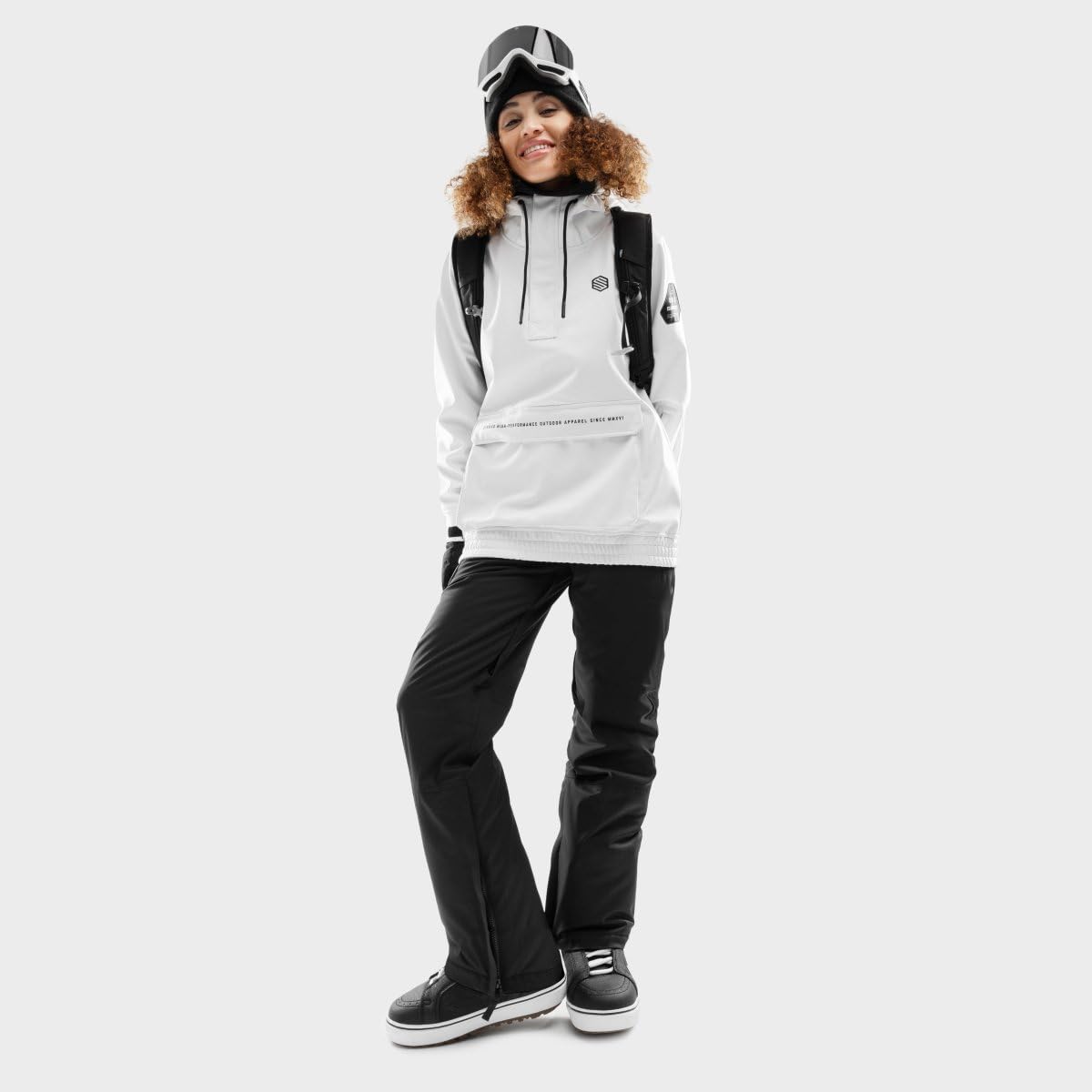 SIROKO - Snowboardjacke mit Kängurutasche für Damen W3-W Antarctica