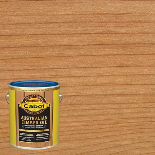 Cabot 140.0019400.007 Australian Timber Oil Water Reducible Stain, 1 gal, Natural