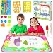 Water Doodle Mat, Aqua Magic Mat Water Drawing Mat Toddlers Painting Board Writing Pad Educational Learning Toy in 6 Colors with 2 Magic Pens for Boys Girls Age 2 3 4 5 6+ Years Old, 34" X 22.5"
