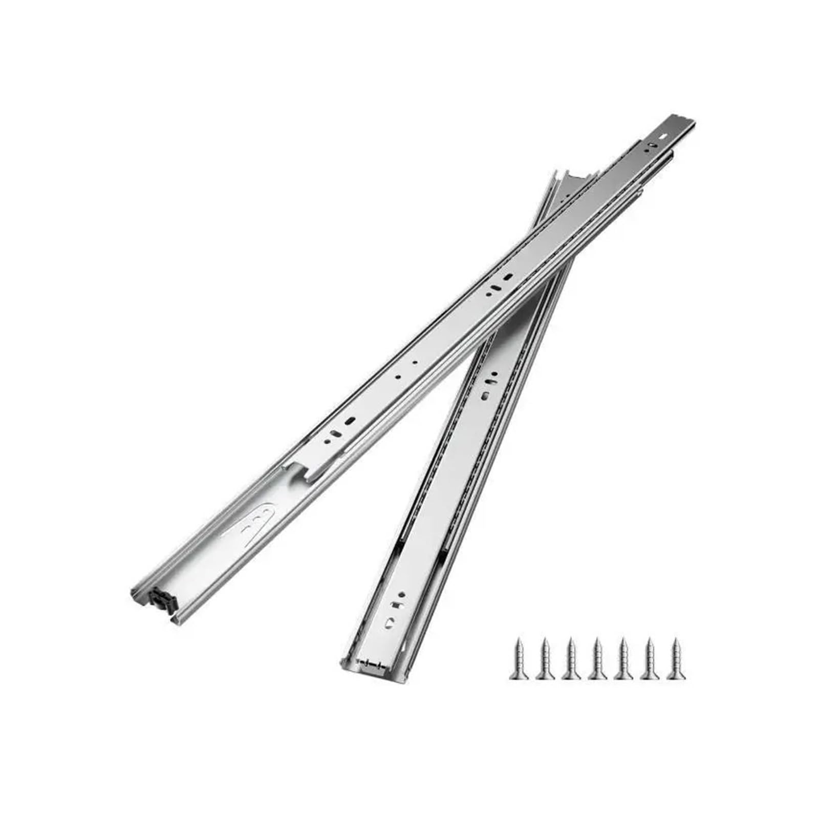 Guide scorrevoli per cassetti con cuscinetti a sfera a estensione completa, 10 paia, resistenti, capacità di carico 45,4 kg, montaggio laterale, silenziose, per cucina e ufficio