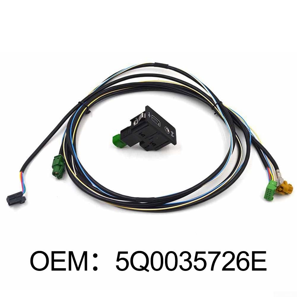 per carplay per media USB AUX cavo di collegamento 5Q0035726E per Golf 7 MK7 GTI R per anno di costruzione 2013-2020 pezzo di ricambio nero (un set)