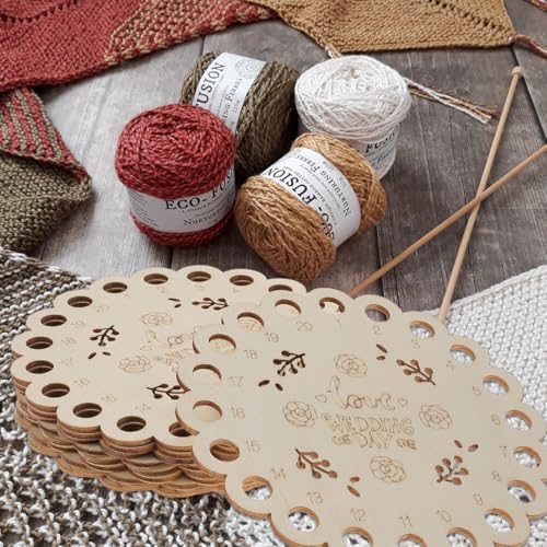 Image of COHEALI 10Pcs Heart Shaped Wood Embroidery Floss Organizer - Valentine's Day Cross Stitch Thread Holder - Natural Wooden Floss Bobbins for Needlework, Sewing Supplies & DIY Craft Projects - 5.5 Inch