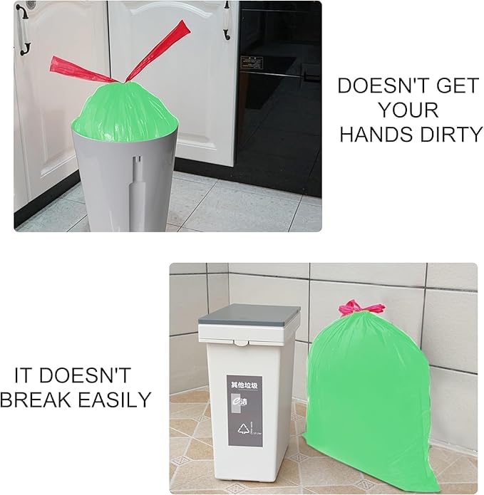 Image of Premium (Green) Garbage Bags for Dustbin /Trashbin | Small 19 x 21 Inches | 30 Pcs X Pack of 8 Rolls (240 Pcs) - Box Packing