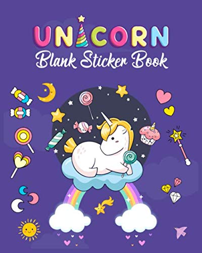 Unicorn Blank Sticker Book: Gift Idea for Unicorn Lovers - Cute Unicorns Sticker Collection Books - My Sticker Collecting Album - Unicorn Blank ... Unicorn Activity Stickers Book for Girls