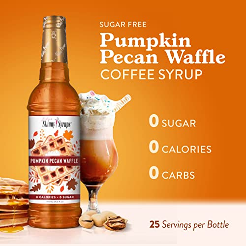 Image of Jordan's Skinny Mixes Sugar Free Coffee Syrup, Pumpkin Pecan Waffle Coffee Flavoring Syrup, Zero Calorie Drink Mix for Lattes, Baking Protein Shake or Cocktail, Dairy & Gluten Free, Kosher, 25.4 Fl Oz