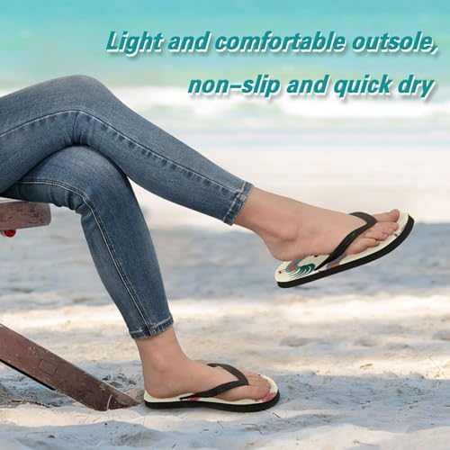Burbuja Cute Roosters Flip Flops for Women Men, Soft Thong Sandals Rubber Slippers for Pool Beach Essentials4