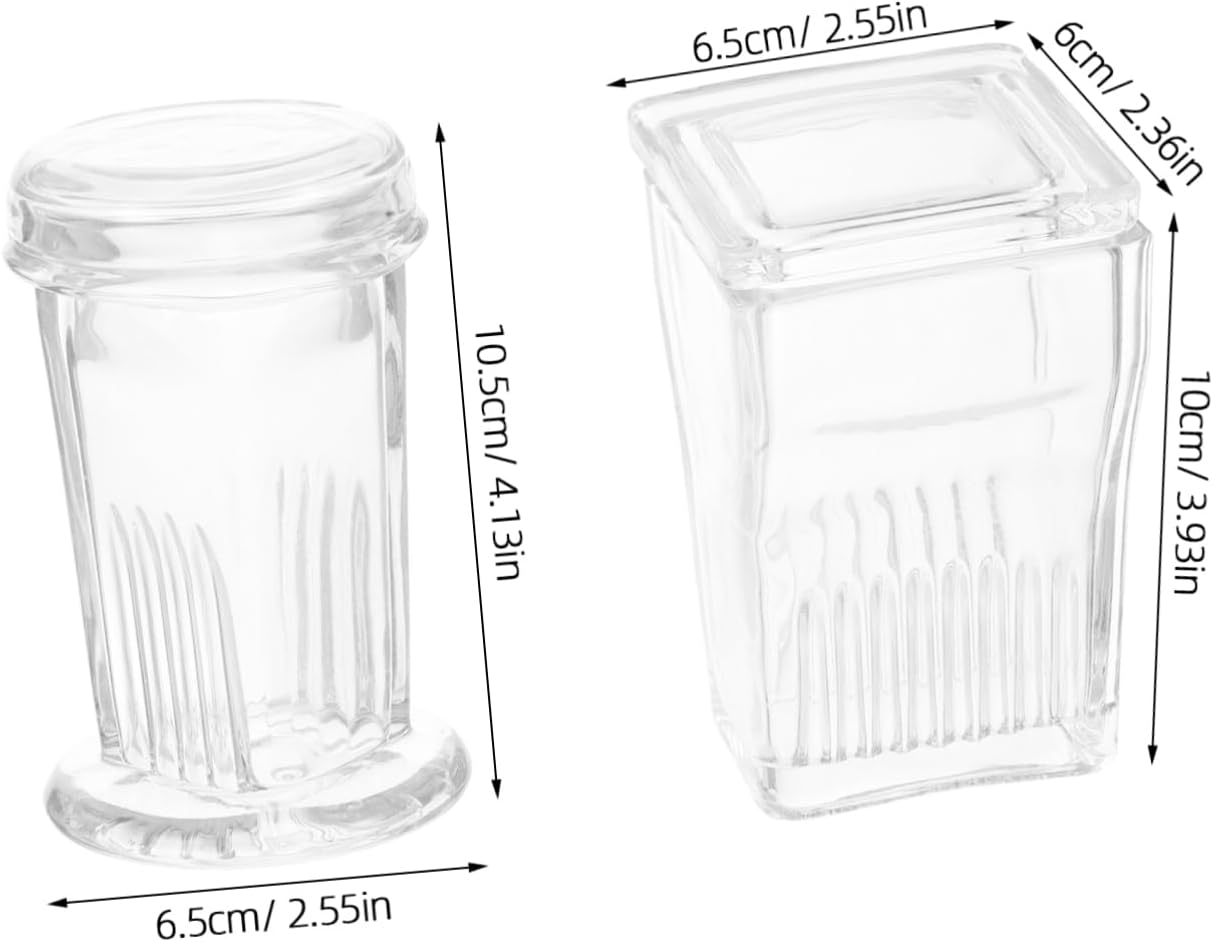 MAGICLULU High Transparency Glass Staining Jar Set 2pcs Vertical Slide Staining Rack with Lid for 9 Microscope Slides Laboratory Glassware for Scientific Experiments