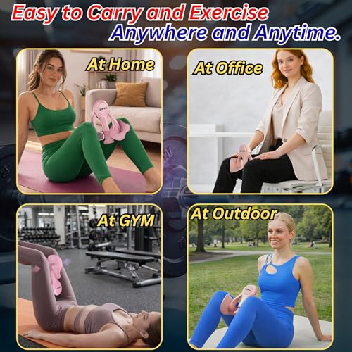 Thigh Trainer for Women, Inner Thigh Exerciser & Pelvic Floor Muscle Trainer, Hip Trainer for Home Workout, Leg Toner Fitness, Kegel Exerciser for Postpartum Recovery & Body Shaping, Pink (Pink) by ERPLA - Used condition - Image 6