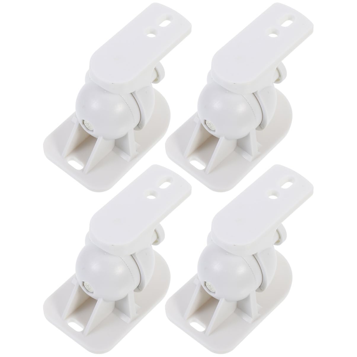 DOITOOL Supports Muraux pour Haut-parleurs Rotatifs ABS Blancs 4 Pièces 5kg | Angle Réglable, Design Rotatif, Gain de Place, Lot de 4 pour Installation Simple