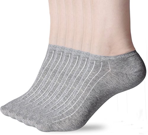 Women's Low Cut Socks,6-Pair Grey Ankle No Show Athletic Short Cotton Socks
