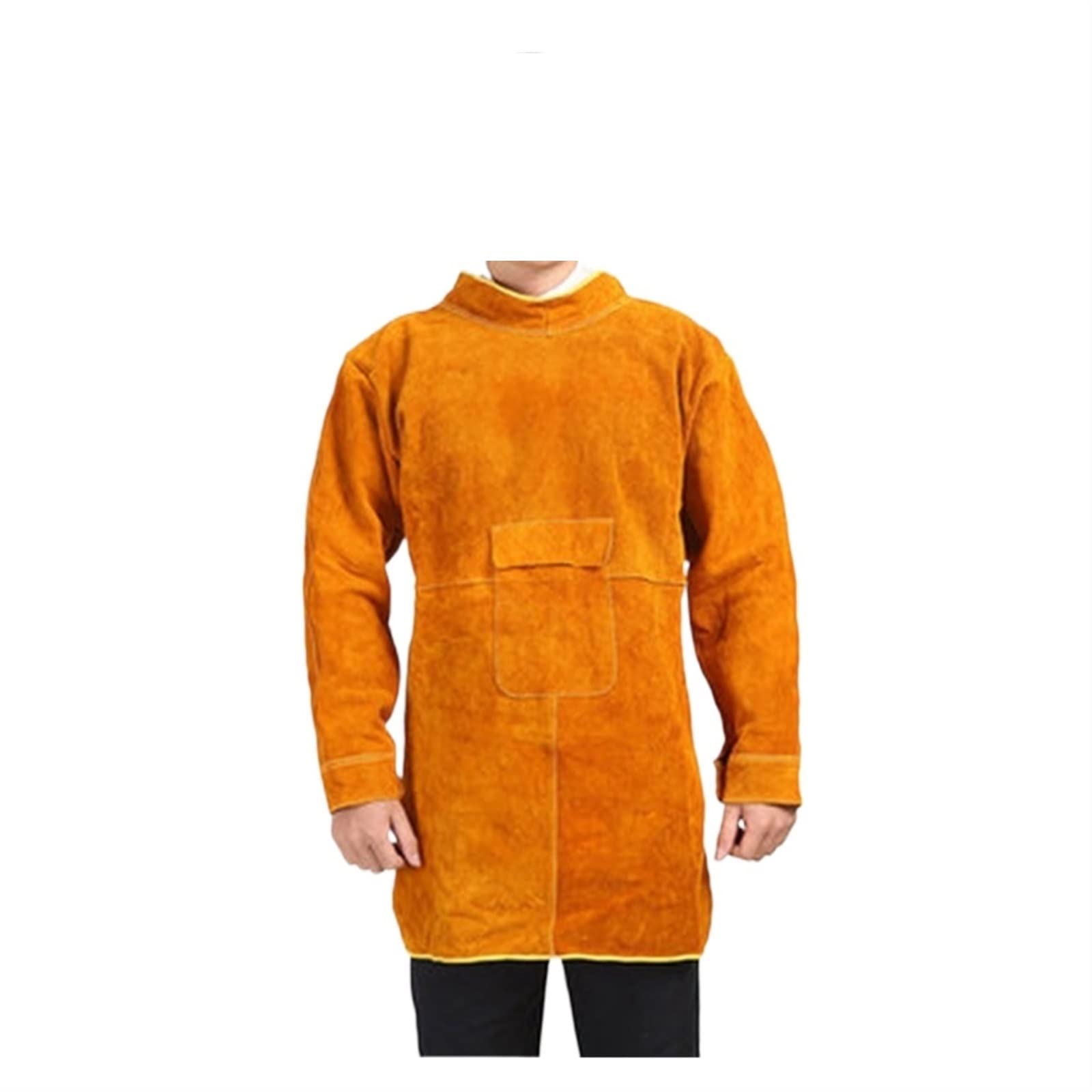 Welding Supplies Leather Welder Sleeve Welding Apron Men and Women, Adjustable Apron High Temperature Resistant Apron Workwear(85CM)