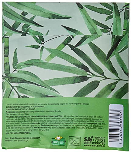 Sachê Perfumado Para Armário e Gavetas (Aromatizador), Bamboo, Giorno Casa, 15 g, Verde