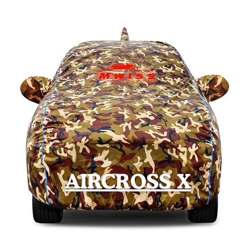 Image of Waterproof Car Cover for Citroen Aircross X | Dustproof, UV & Scratch Resistant Soft Cotton Lining | Triple Stitched, Mirror Pockets & Elastic Hem | Jungle