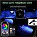 Automotive LED Ambient Light Modification Car Bluetooth APP Interior Foot Decorative(72 Lights,Ice Blue [Ordinary])