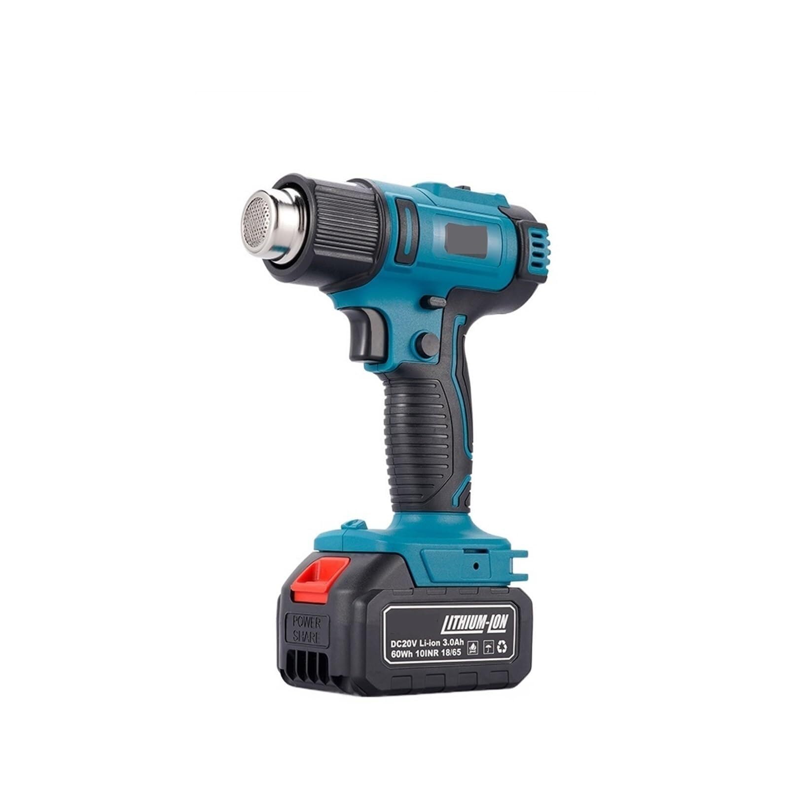 Heat Guns Electric Hot Air Gun Cordless Heat Gun Adjustable Temperature Handheld Electrical Heat Air Machine Heating (Color : Without Battery) (2battery 4.0a)